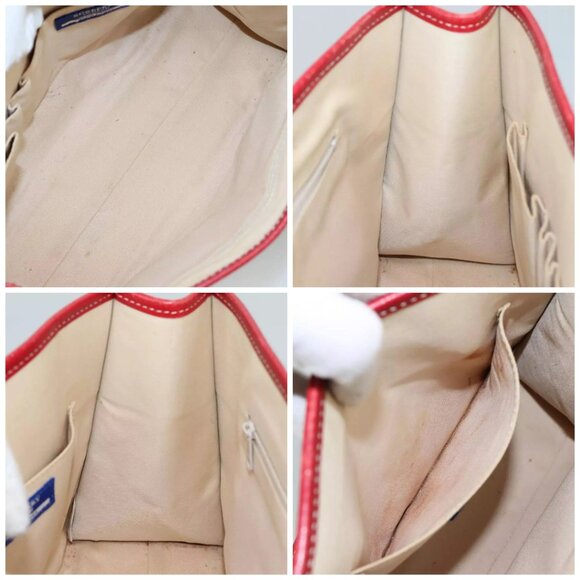 BURBERRY Nova Check Blue Label Hand Bag Canvas Beige Auth ac3491 - Picture 16 of 16